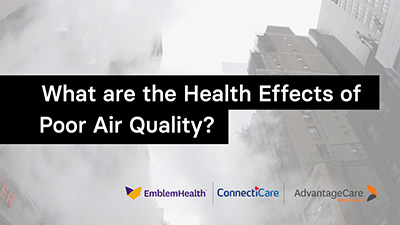La exposición a aire de mala calidad puede causar irritación de los ojos, la nariz, la garganta o los pulmones.